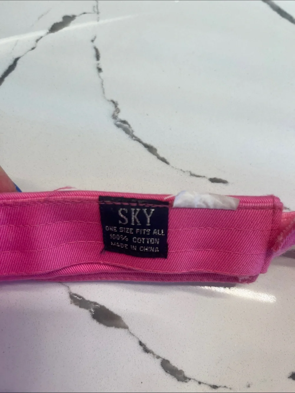 Sky Pink Womans Visor with Embroidered Logo